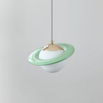 Saturn Celestial Pendant Light in Glass and Metal for Modern Interiors