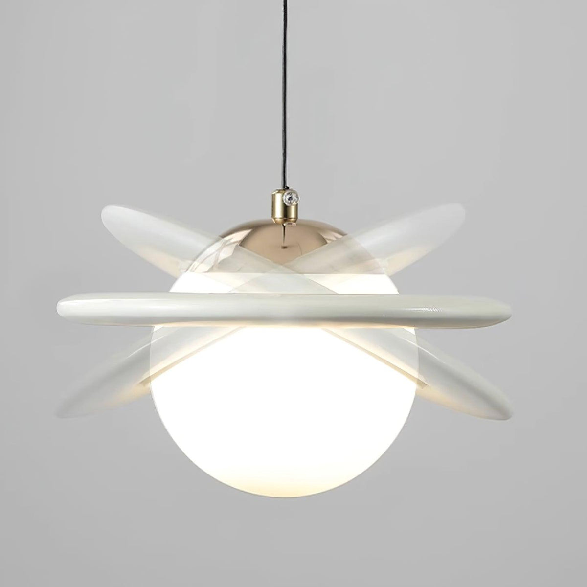 Saturn Celestial Pendant Light in Glass and Metal for Modern Interiors