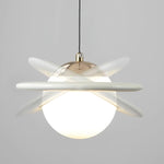 Saturn Celestial Pendant Light in Glass and Metal for Modern Interiors