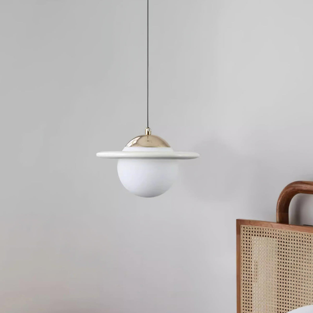Saturn Celestial Pendant Light in Glass and Metal for Modern Interiors