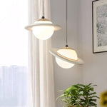 Saturn Celestial Pendant Light in Glass and Metal for Modern Interiors