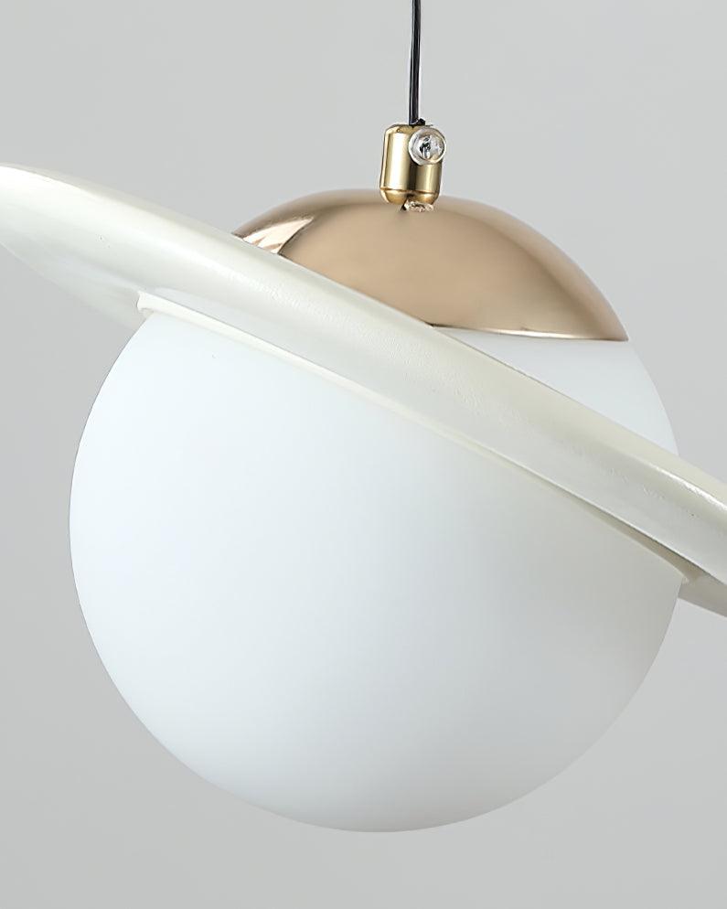 Saturn Celestial Pendant Light in Glass and Metal for Modern Interiors