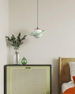 Saturn Celestial Pendant Light in Glass and Metal for Modern Interiors