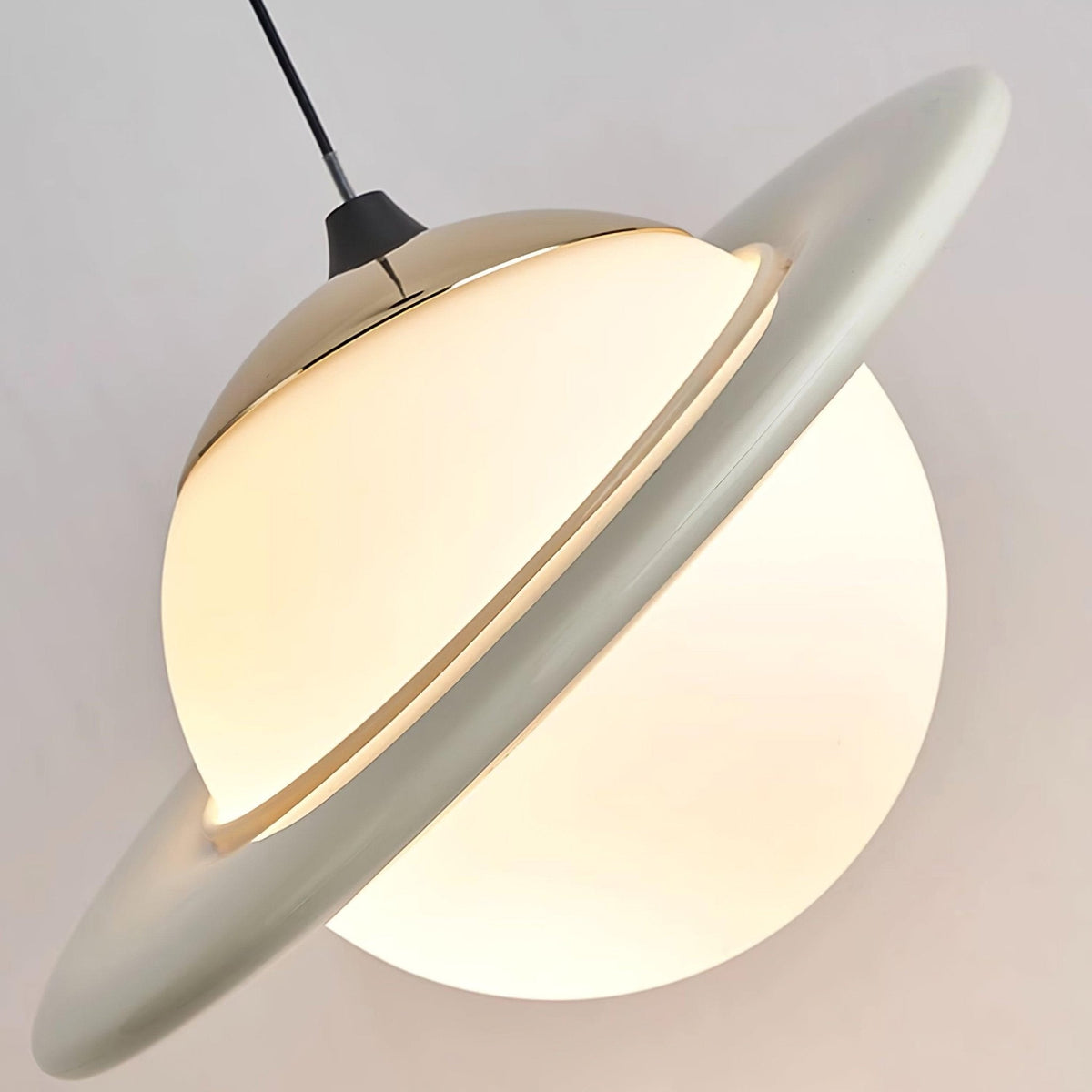 Saturn Celestial Pendant Light in Glass and Metal for Modern Interiors