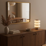 Saturn Travertine Table Lamp – Sculptural LED Accent Light