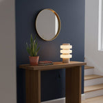 Saturn Travertine Table Lamp – Sculptural LED Accent Light