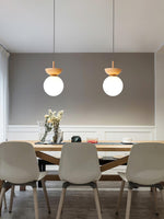 Savie Modern Wood Grain Glass Pendant Light for Dining Room and Kitchen Island