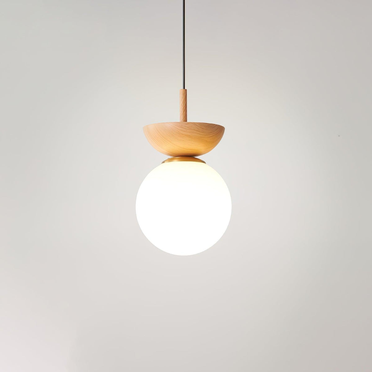 Savie Modern Wood Grain Glass Pendant Light for Dining Room and Kitchen Island