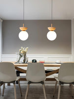 Savie Modern Wood Grain Glass Pendant Light for Dining Room and Kitchen Island
