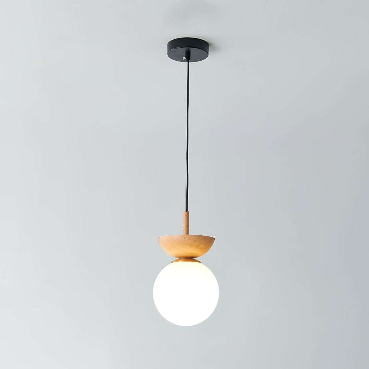 Savie Modern Wood Grain Glass Pendant Light for Dining Room and Kitchen Island