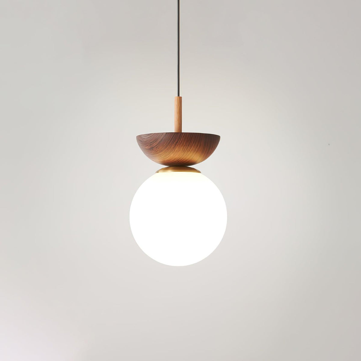 Savie Modern Wood Grain Glass Pendant Light for Dining Room and Kitchen Island