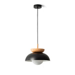 Savie Modern Wood Grain Glass Pendant Light for Dining Room and Kitchen Island