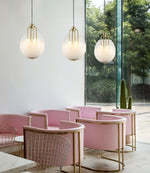 Sawyer Pendant Light in Brass and Sfumato Glass