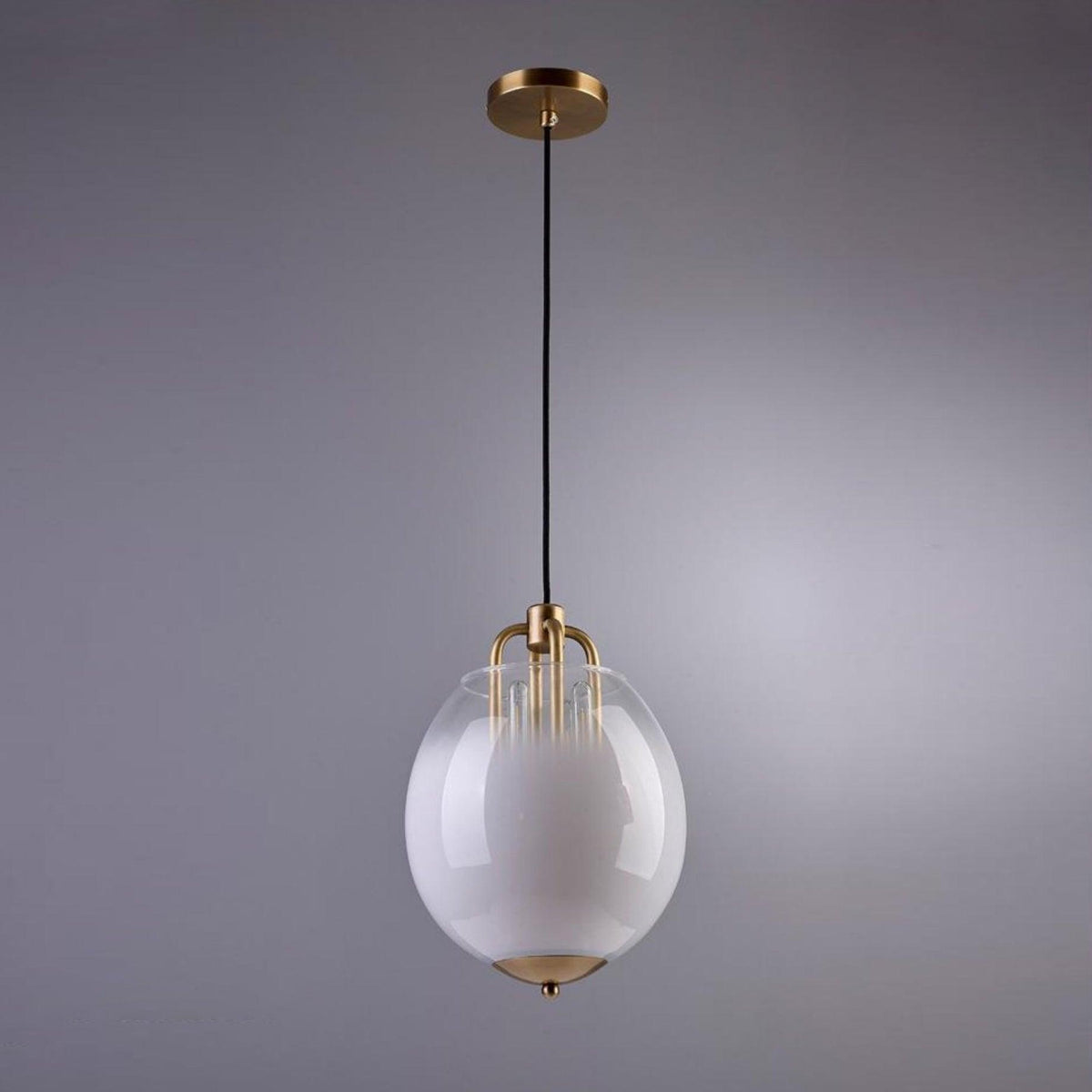 Sawyer Pendant Light in Brass and Sfumato Glass