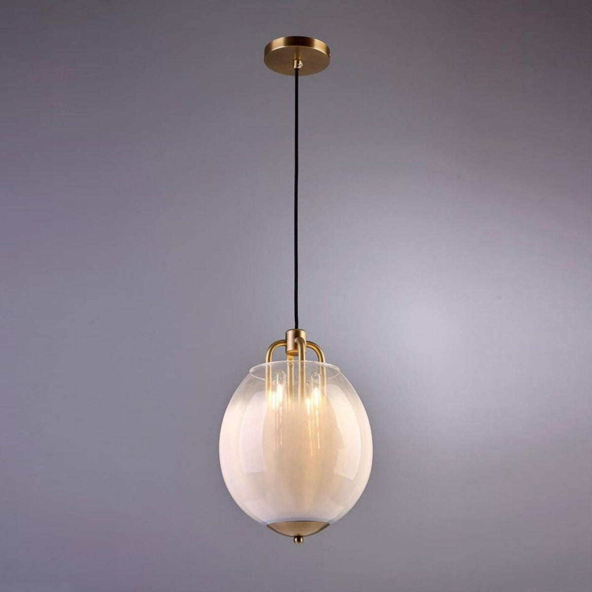 Sawyer Pendant Light in Brass and Sfumato Glass