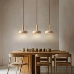 Yellow Cave Stone Japanese Style Retro Cream Pendant Lamp