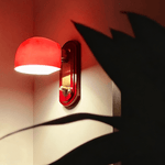Scarlet Dome Wall Sconce in Gold and Red Glass