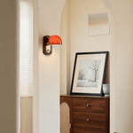 Scarlet Dome Wall Sconce in Gold and Red Glass