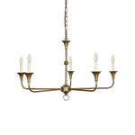 Elara Candle Chandelier – Modern Brass Candelabra Chandelier for Dining Room