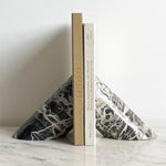 Sculptural Marble Bookends in Natural Stone for Modern Interiors