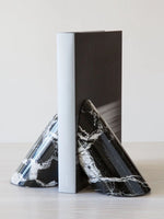 Sculptural Marble Bookends in Natural Stone for Modern Interiors
