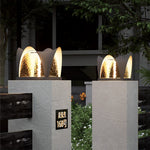 Sculptform Solar Outdoor Post Light – Modern Curved LED Garden Lamp