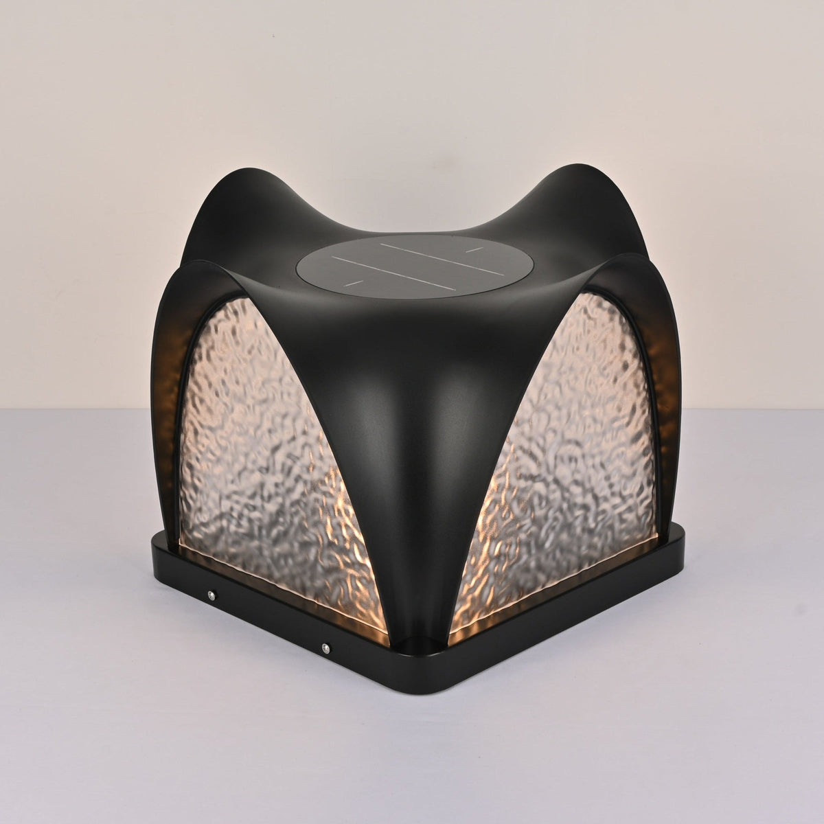 Sculptform Solar Outdoor Post Light – Modern Curved LED Garden Lamp