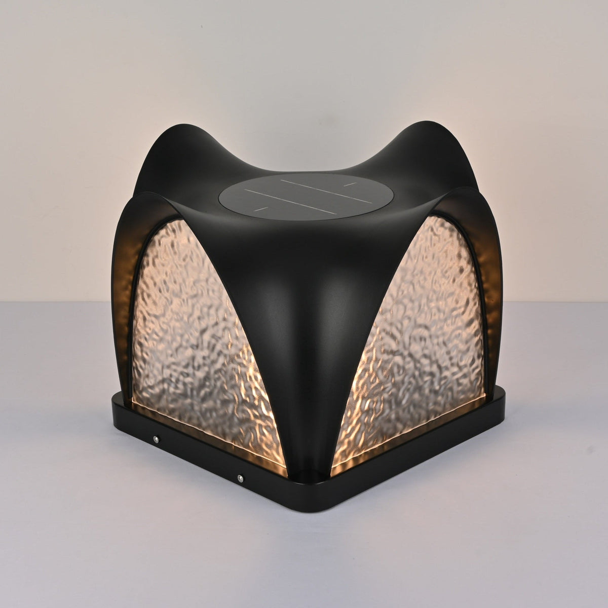 Sculptform Solar Outdoor Post Light – Modern Curved LED Garden Lamp