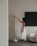 Sculptural Resin Floor Lamp with Integrated LED for Modern Interiors