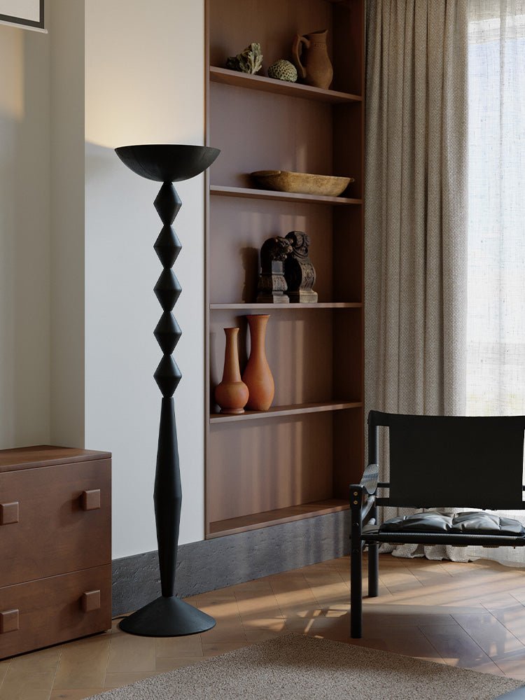 Sculptural Geometric Stack Floor Lamp for Modern Interiors