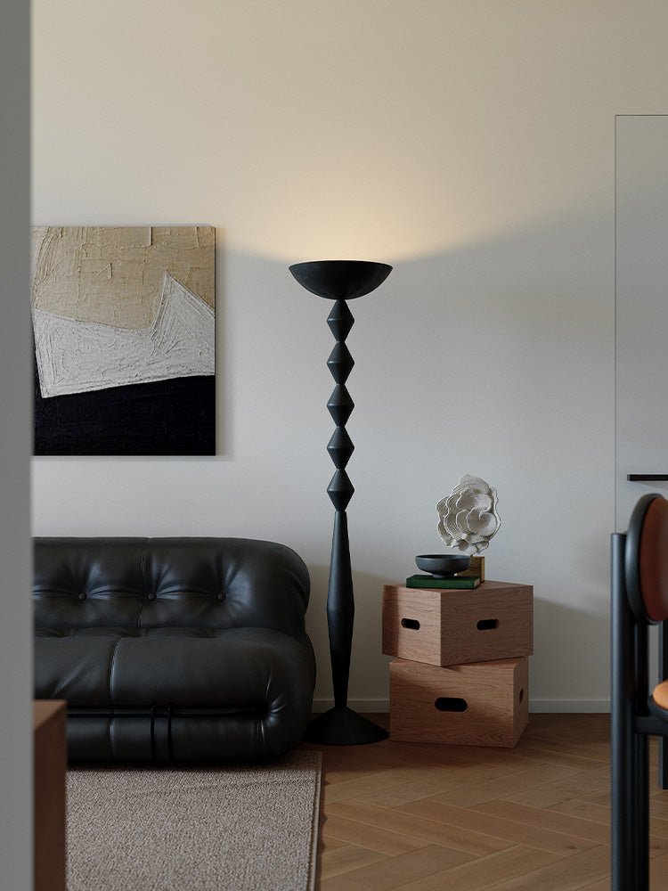 Sculptural Geometric Stack Floor Lamp for Modern Interiors
