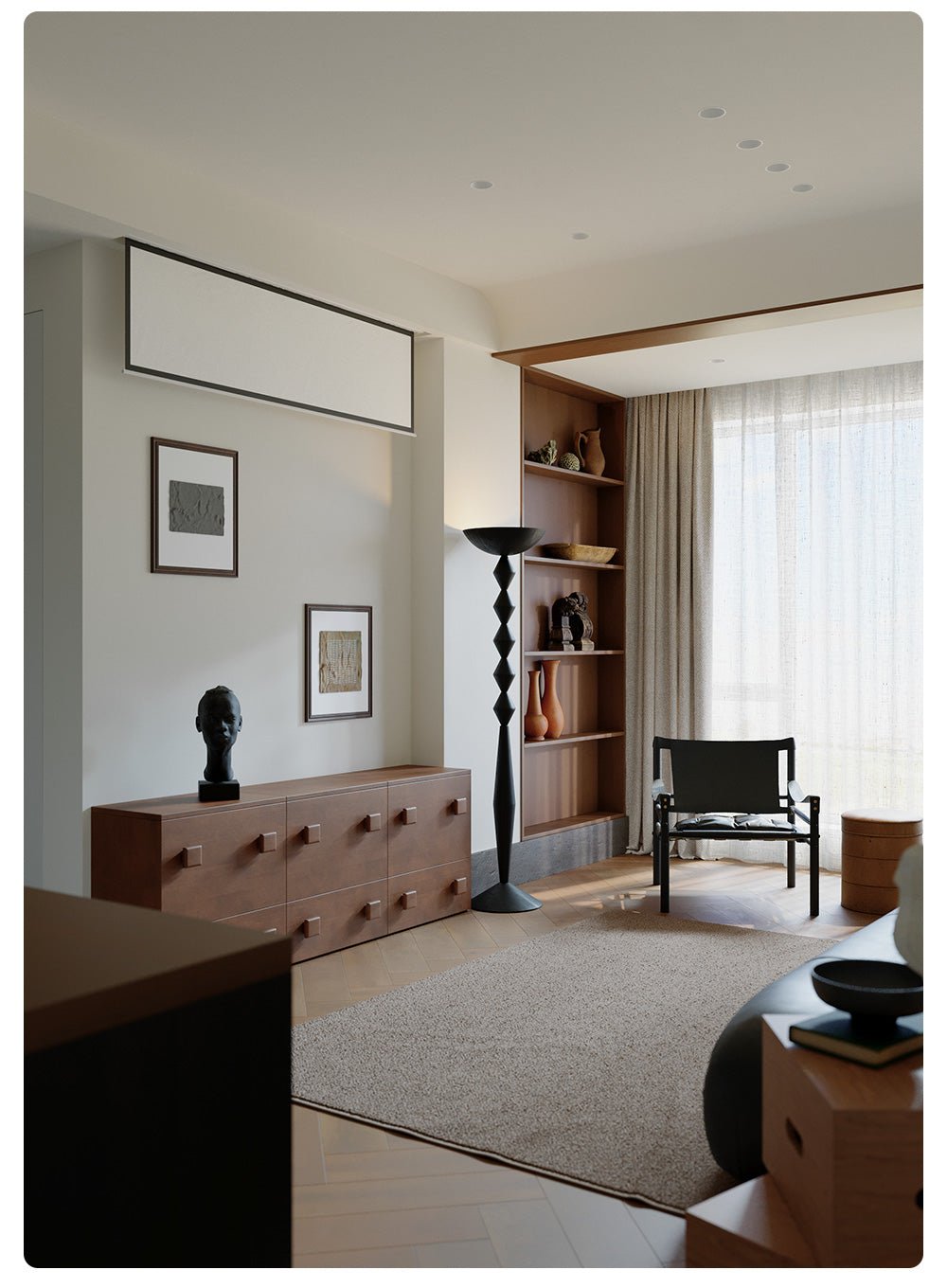 Sculptural Geometric Stack Floor Lamp for Modern Interiors