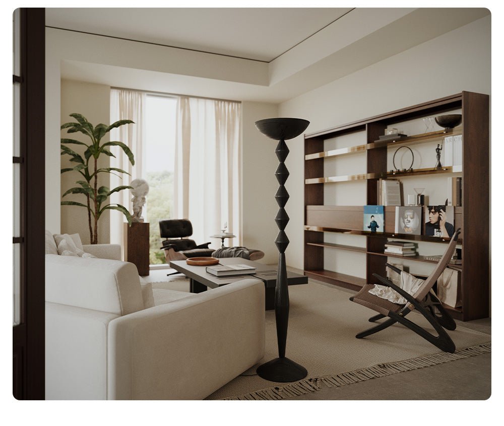 Sculptural Geometric Stack Floor Lamp for Modern Interiors