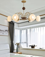 sculptural-glass-ribbed-chandelier