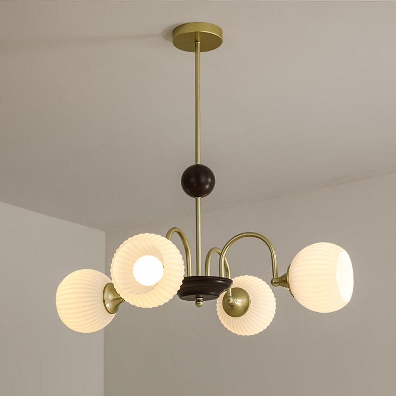 sculptural-glass-ribbed-chandelier
