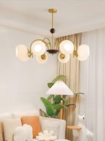 sculptural-glass-ribbed-chandelier