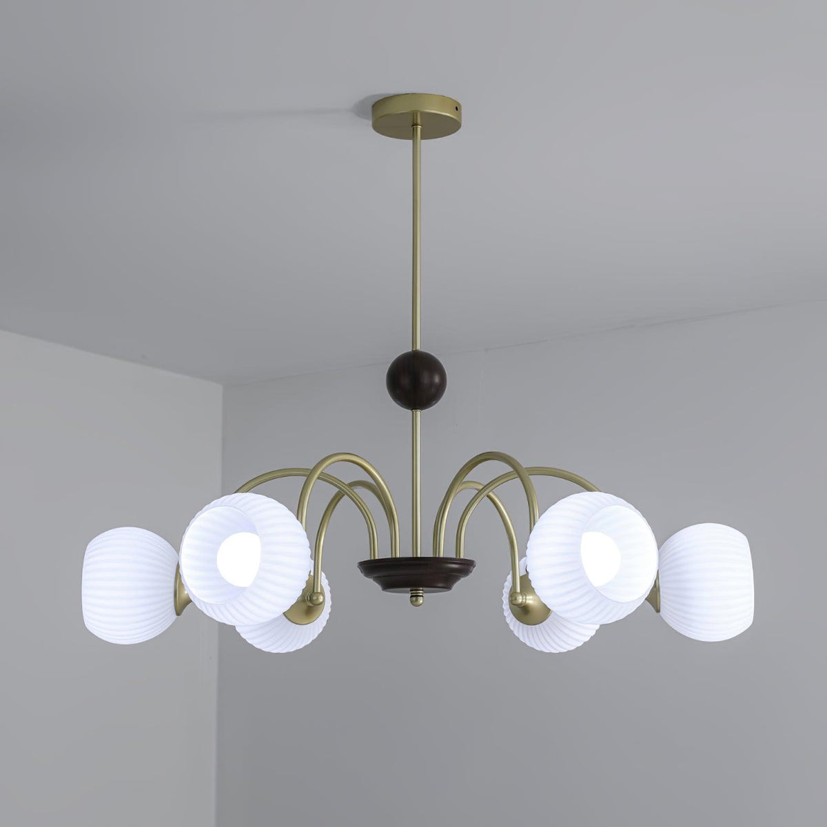 sculptural-glass-ribbed-chandelier