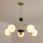 sculptural-glass-ribbed-chandelier
