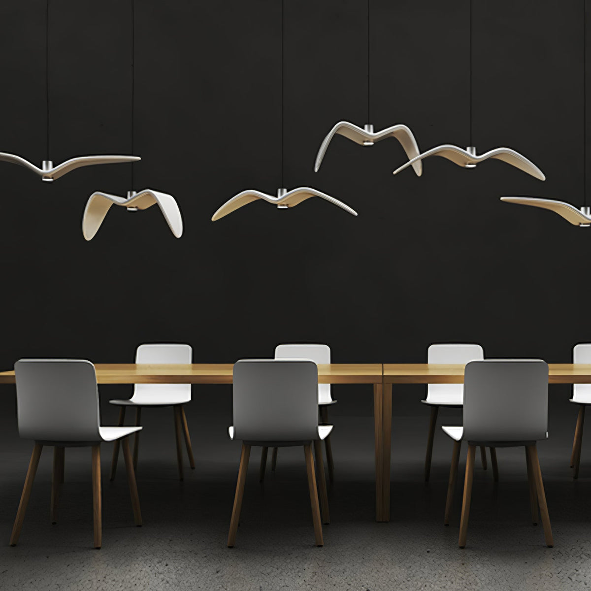 Aviara LED Pendant Light – Modern Aluminum Bird-Inspired Ceiling Lamp
