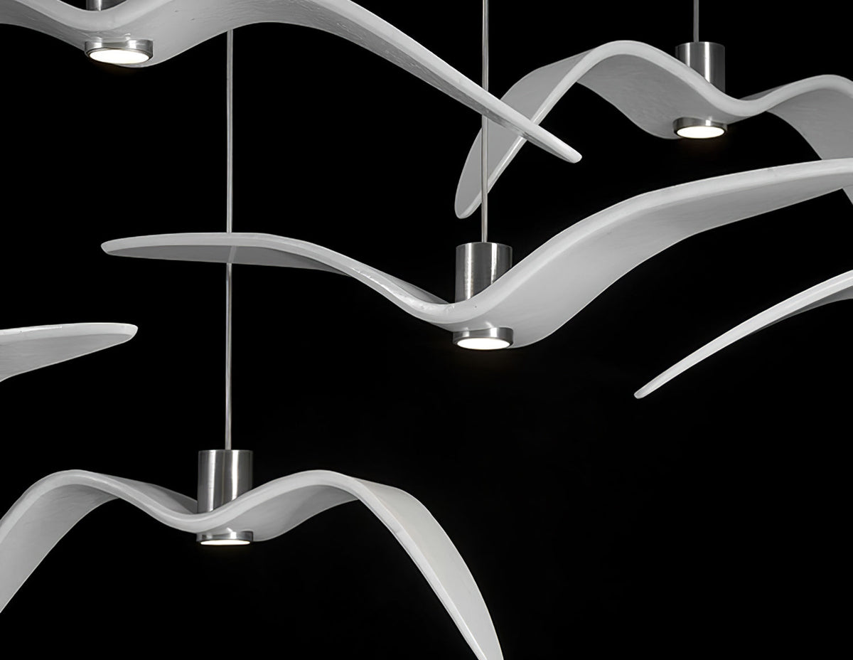 Aviara LED Pendant Light – Modern Aluminum Bird-Inspired Ceiling Lamp