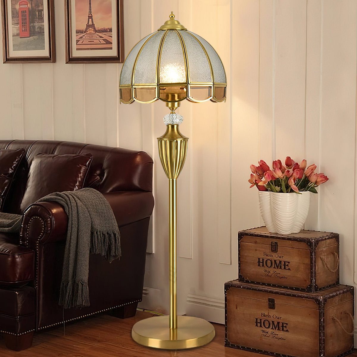 Sector Glass Floor Lamp