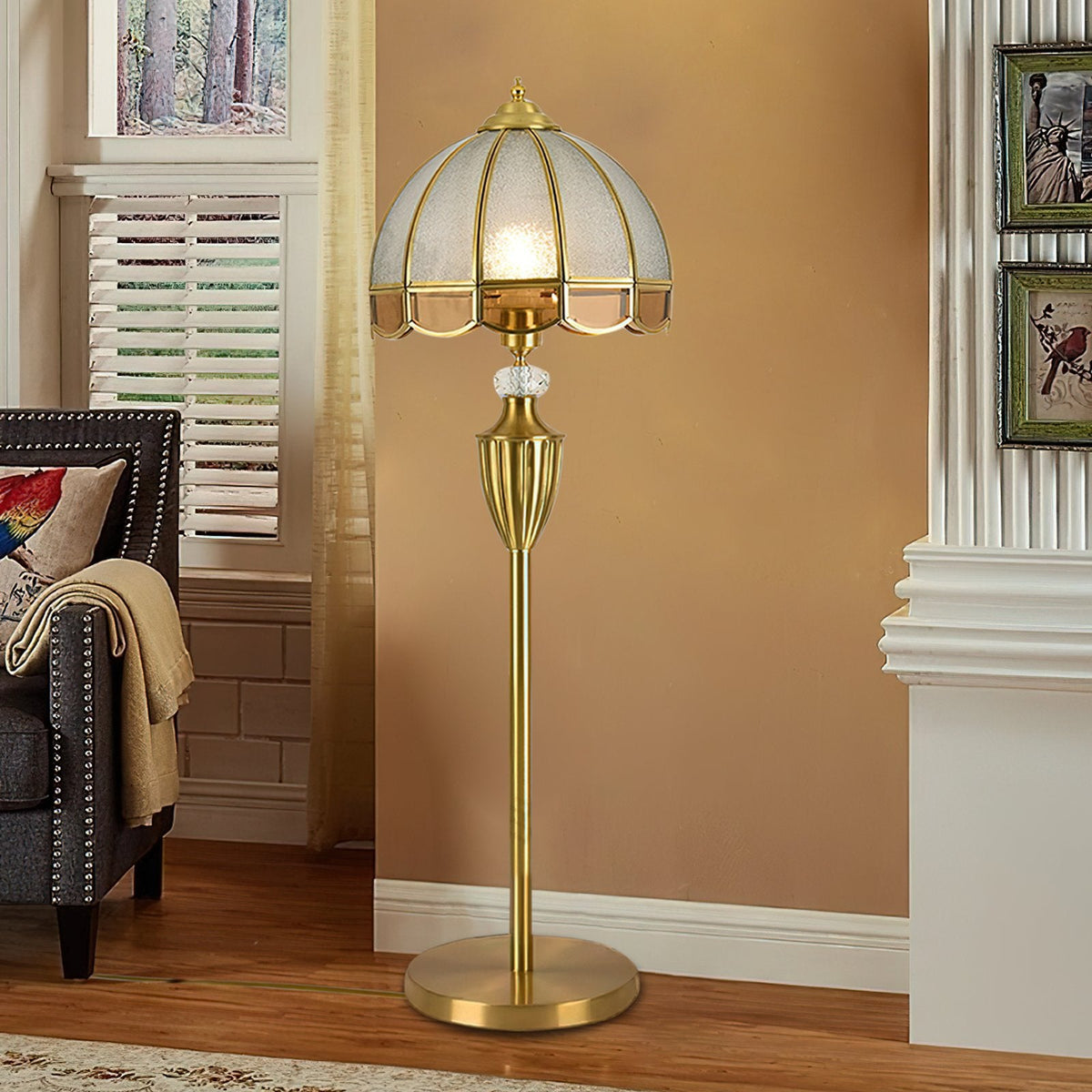 Sector Glass Floor Lamp