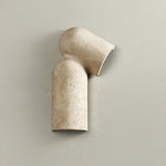 Selvian Sculptural Travertine Wall Sconce for Modern Interiors