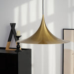 Semi Arch Pendant Light – Designer Aluminum Swag Lamp for Dining & Living Spaces