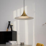 Semi Arch Pendant Light – Designer Aluminum Swag Lamp for Dining & Living Spaces