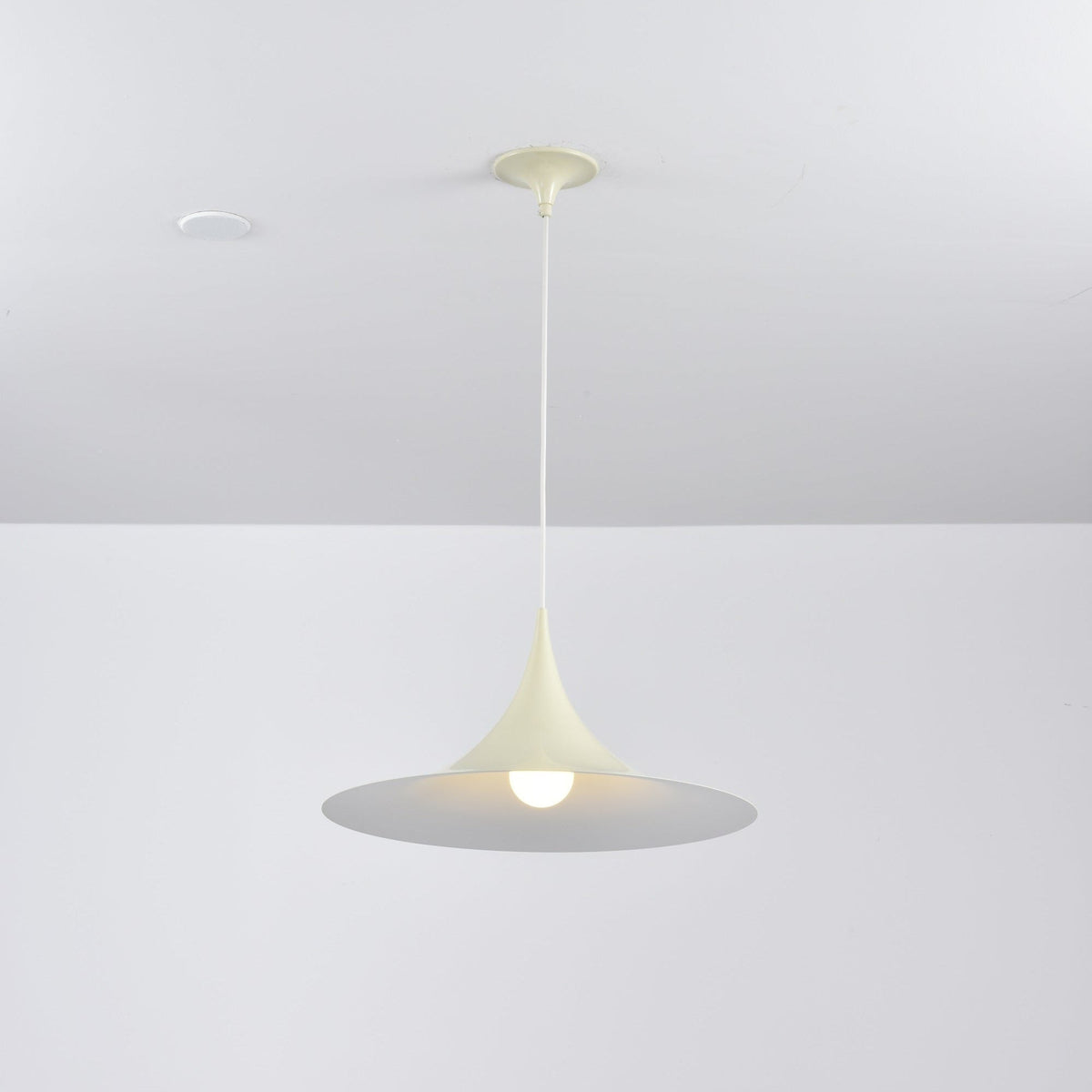 Semi Arch Pendant Light – Designer Aluminum Swag Lamp for Dining & Living Spaces