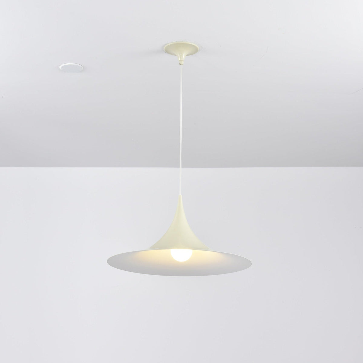 Semi Arch Pendant Light – Designer Aluminum Swag Lamp for Dining & Living Spaces