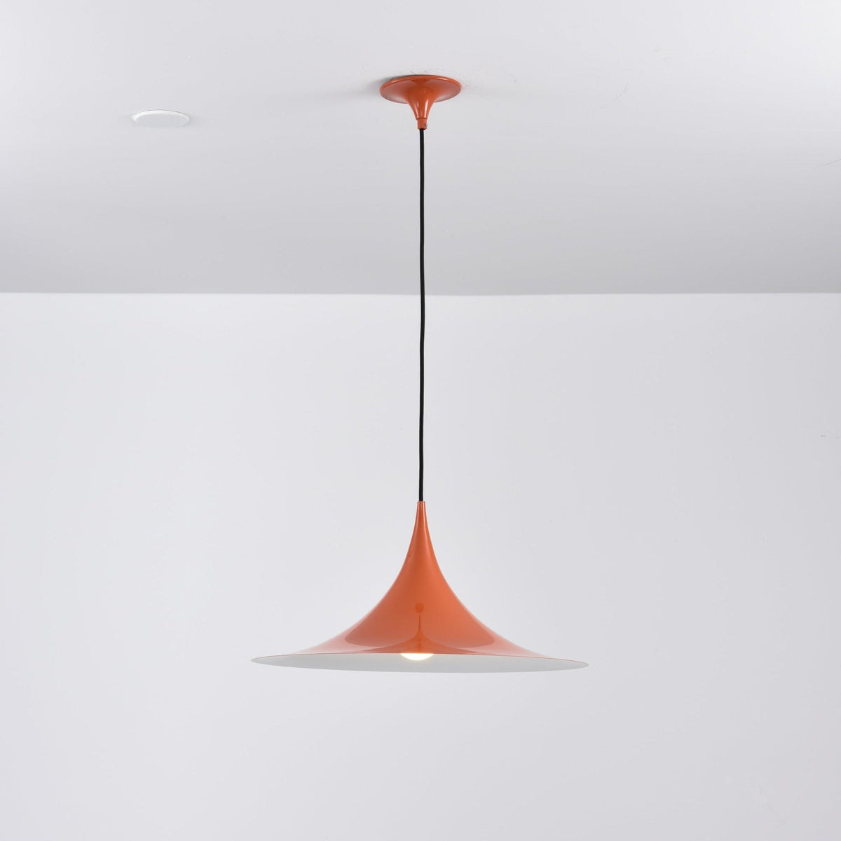 Semi Arch Pendant Light – Designer Aluminum Swag Lamp for Dining & Living Spaces