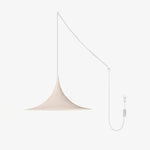 Semi Arch Pendant Light – Designer Aluminum Swag Lamp for Dining & Living Spaces