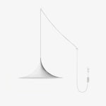 Semi Arch Pendant Light – Designer Aluminum Swag Lamp for Dining & Living Spaces